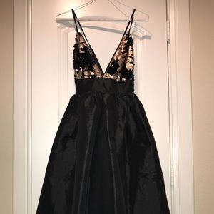 Sequin black mad gold dress